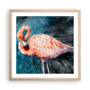 Plakat w ramie jasny dąb - Dekoracyjny z natury - 50x50 cm