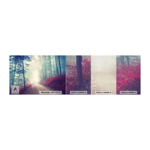 Fototapeta Próbka Premium Canvas - Jak dobrze wstać skoro świt - Krajobraz, Las, Leśna Droga - 100x30 cm