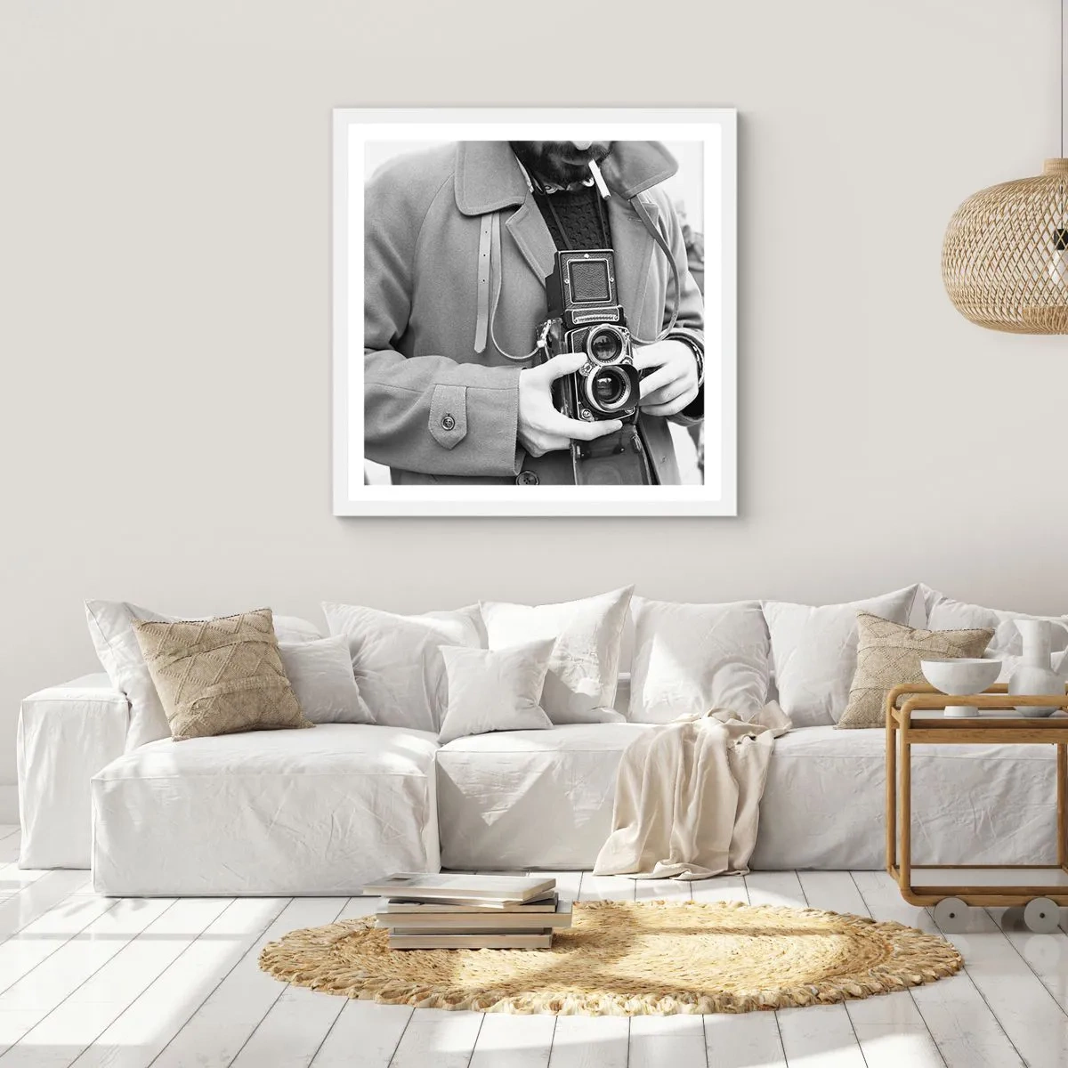 Plakat w białej ramie - W stylu retro - 40x40 cm