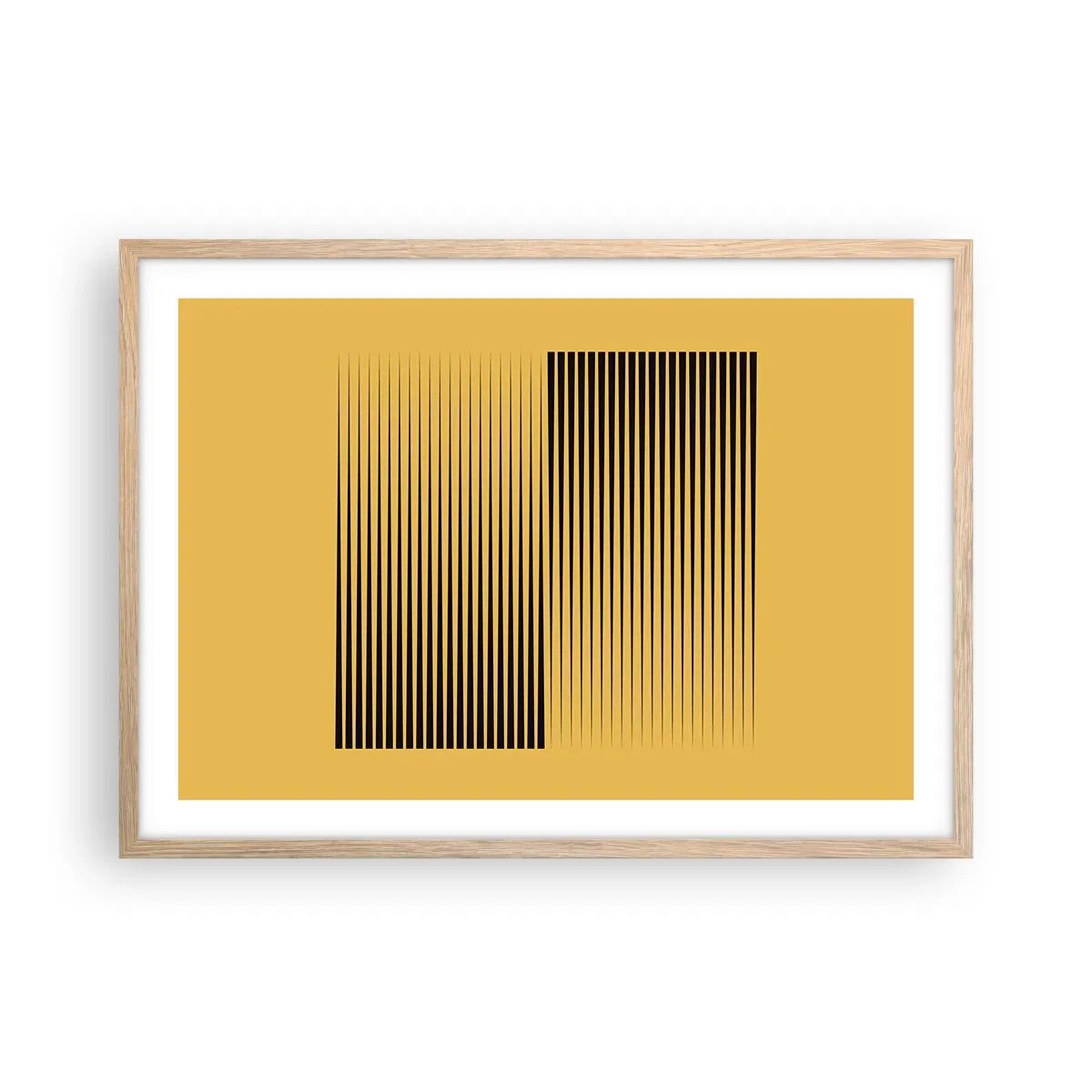 Plakat w ramie jasny dąb - Kwadratura przeciwieństw - 70x50 cm