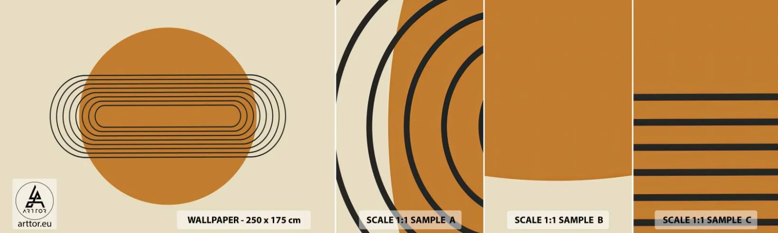 Fototapeta Próbka Samoprzylepna Deluxe Sticker - Plan doskonały - Abstrakcja, Grafika, Nowoczesny Wzór - 100x30 cm