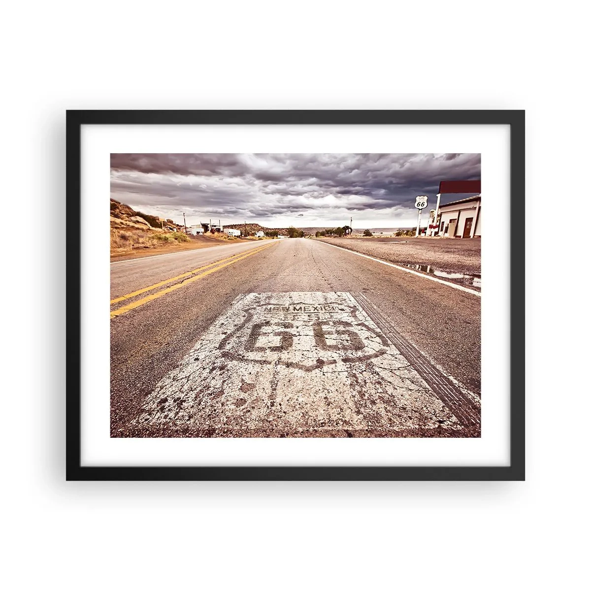 Plakat w czarnej ramie - Mother Road - amerykańska legenda - 50x40 cm