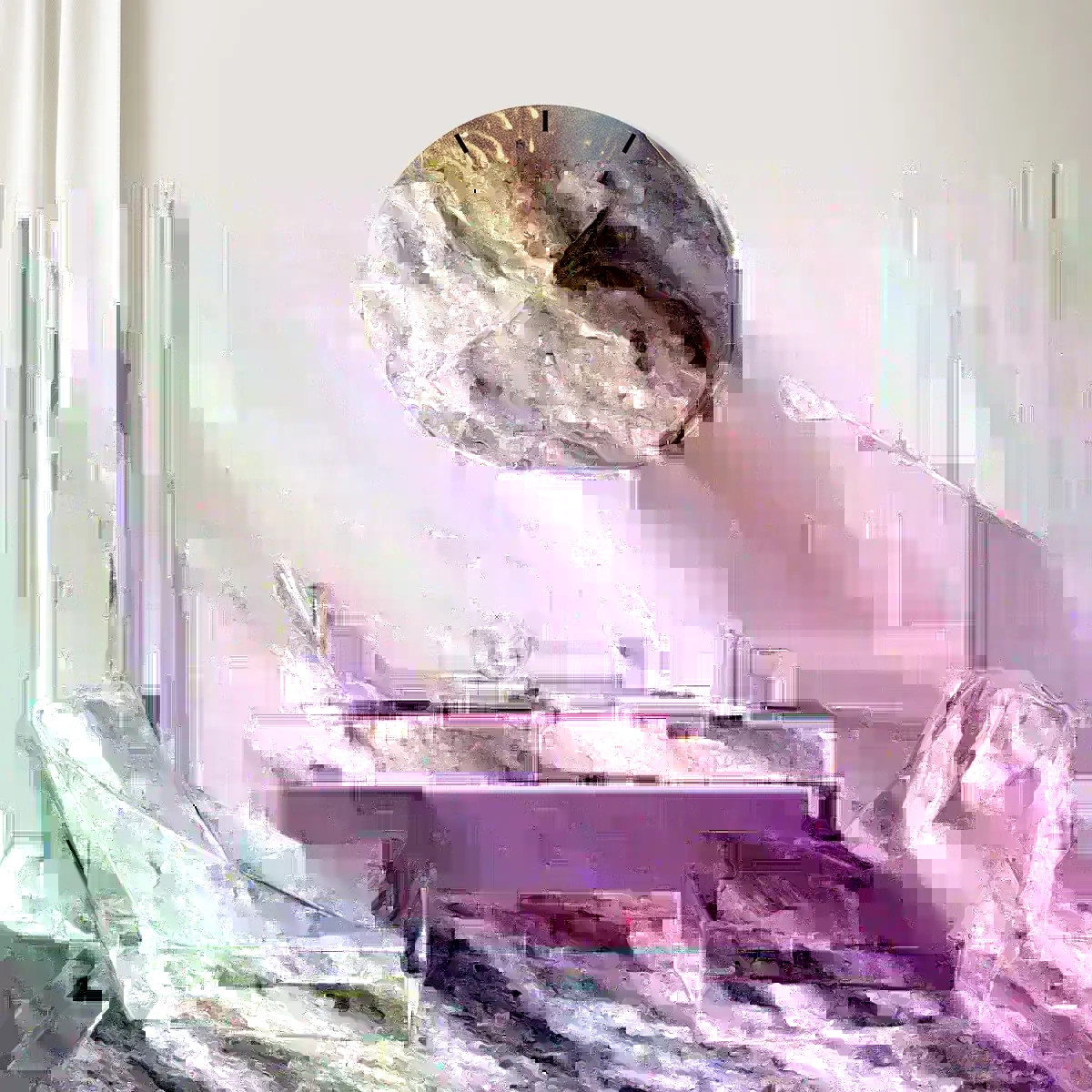 Zegar ścienny - Materia i duch - 30x30 cm