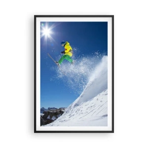 Plakat w czarnej ramie - Tańczący z górami - 61x91 cm