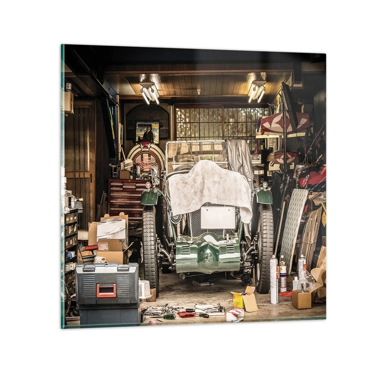 Obraz na szkle - Powrót do przeszłości - 50x50 cm