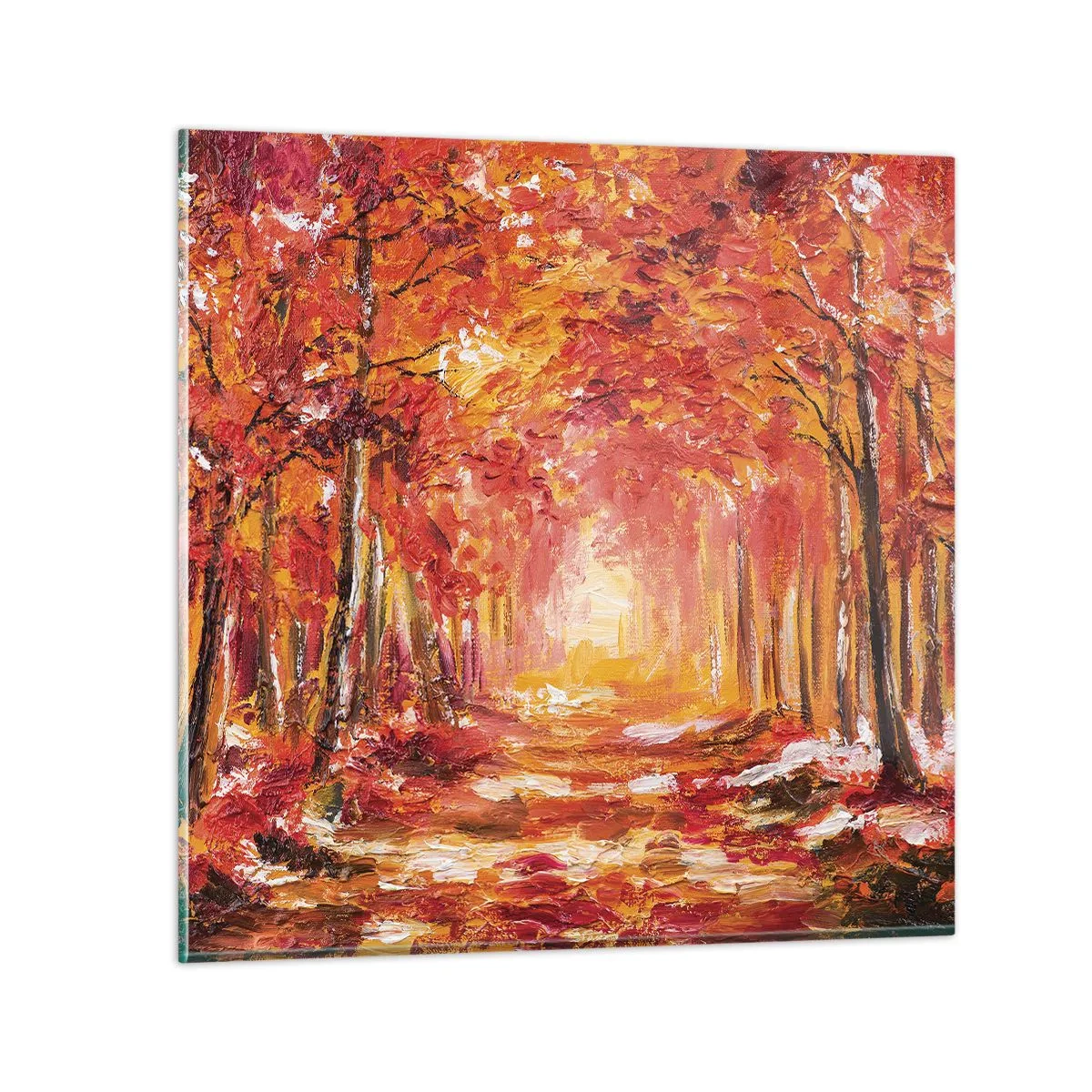Obraz na szkle - Miedziany las - 40x40 cm