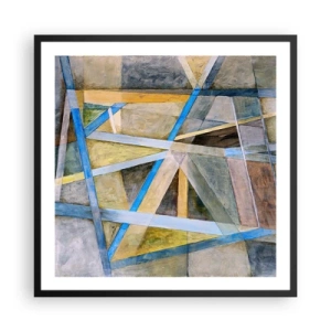 Plakat w czarnej ramie - Na wprost czy na skos? - 60x60 cm
