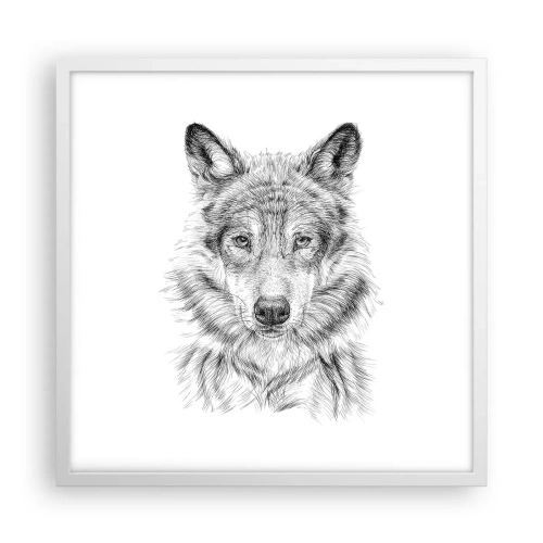 Plakat w białej ramie - Urodzony przywódca - 50x50 cm