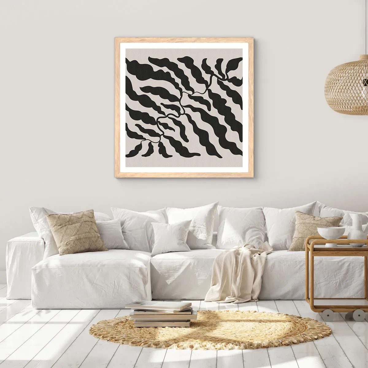 Plakat w ramie jasny dąb - Natura kwadratu - 40x40 cm