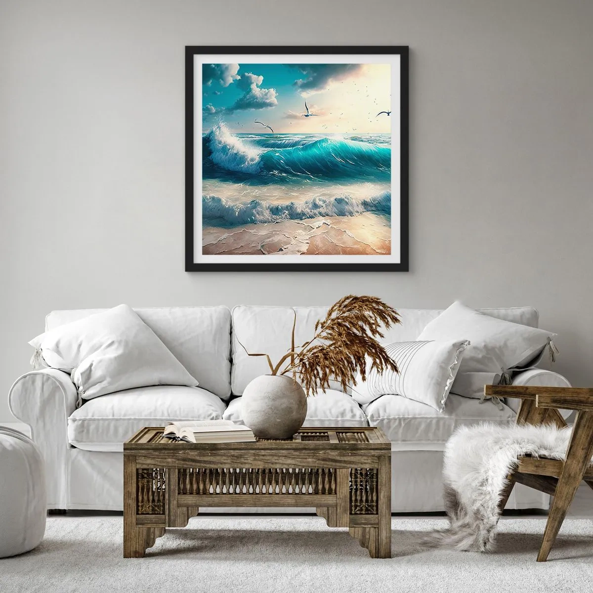 Plakat w czarnej ramie - Szumi tylko dla ciebie - 50x50 cm