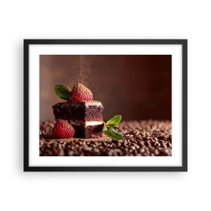 Plakat w czarnej ramie - Życie jest słodkie - 50x40 cm