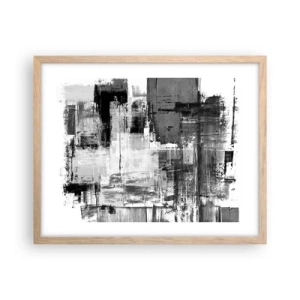 Plakat w ramie jasny dąb - Szare jest piękne - 50x40 cm