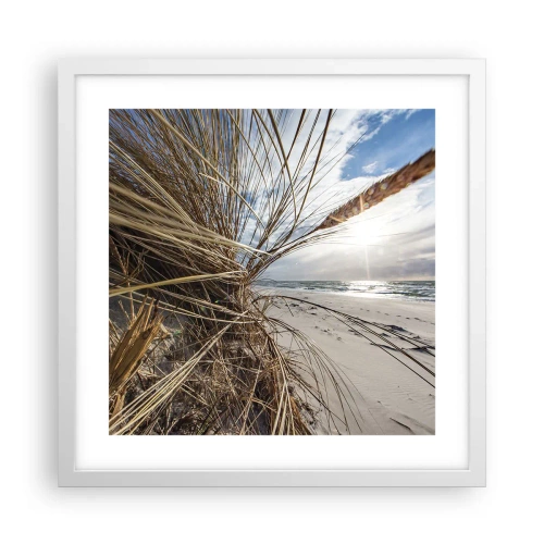 Plakat w białej ramie - Spotkanie żywiołów - 40x40 cm