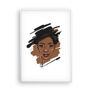 Plakat w białej ramie - Słodka jak czekolada - 70x100 cm