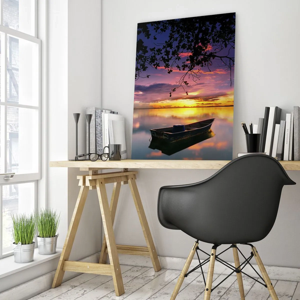 Obraz na szkle - Zdajesz się wisieć w środku niebokręga… - 50x70cm - "Zdajesz się wisieć w środku niebokręga…" - Nowoczesna dekoracja ścienna do salonu, kuchni i sypialni ARTTOR
