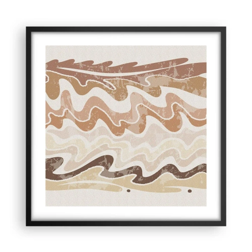 Plakat w czarnej ramie - Dobra energia – dobre emocje - 50x50 cm