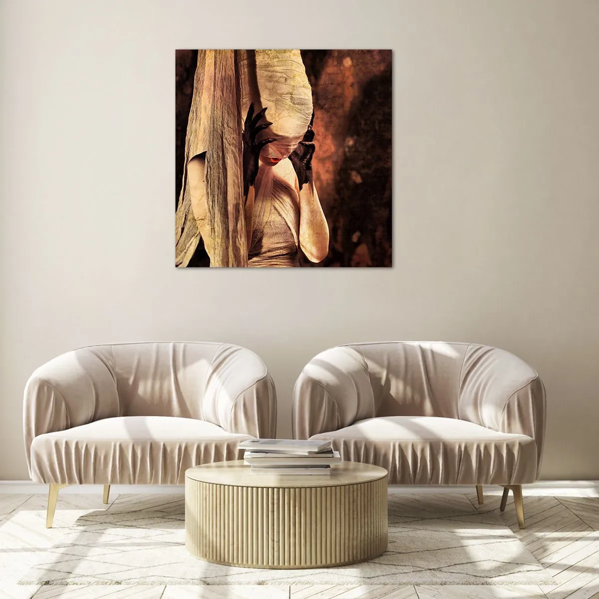 Obraz na szkle - Między dobrem a złem - 60x60 cm