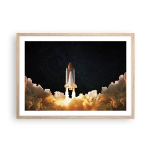 Plakat w ramie jasny dąb - Ad astra! - 70x50 cm