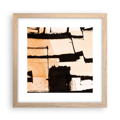 Plakat w ramie jasny dąb - Jednak porządek - 30x30 cm