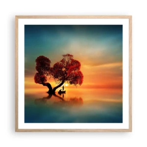 Plakat w ramie jasny dąb - Oddaleńcy i ciszyzna bezświata - 60x60 cm