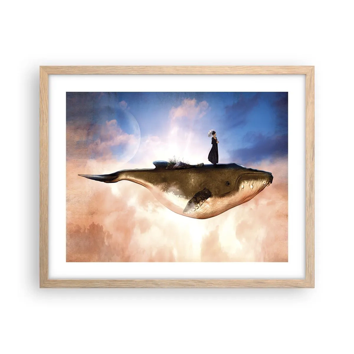 Plakat w ramie jasny dąb - Nadrealna podróż - 50x40 cm