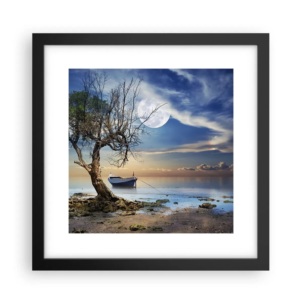 Plakat w czarnej ramie - To koniec czy początek? - 30x30 cm