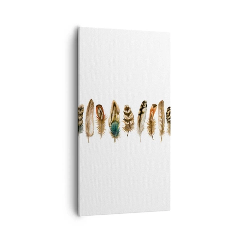 Obraz na płótnie - Pierzasta wariacja - 55x100 cm