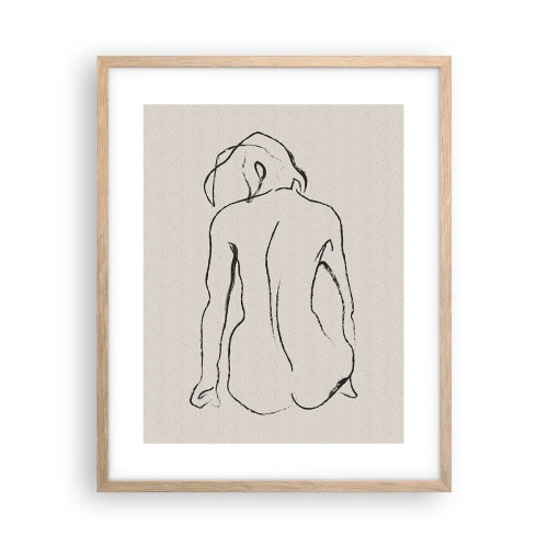Plakat w ramie jasny dąb - Akt dziewczęcy - 40x50 cm