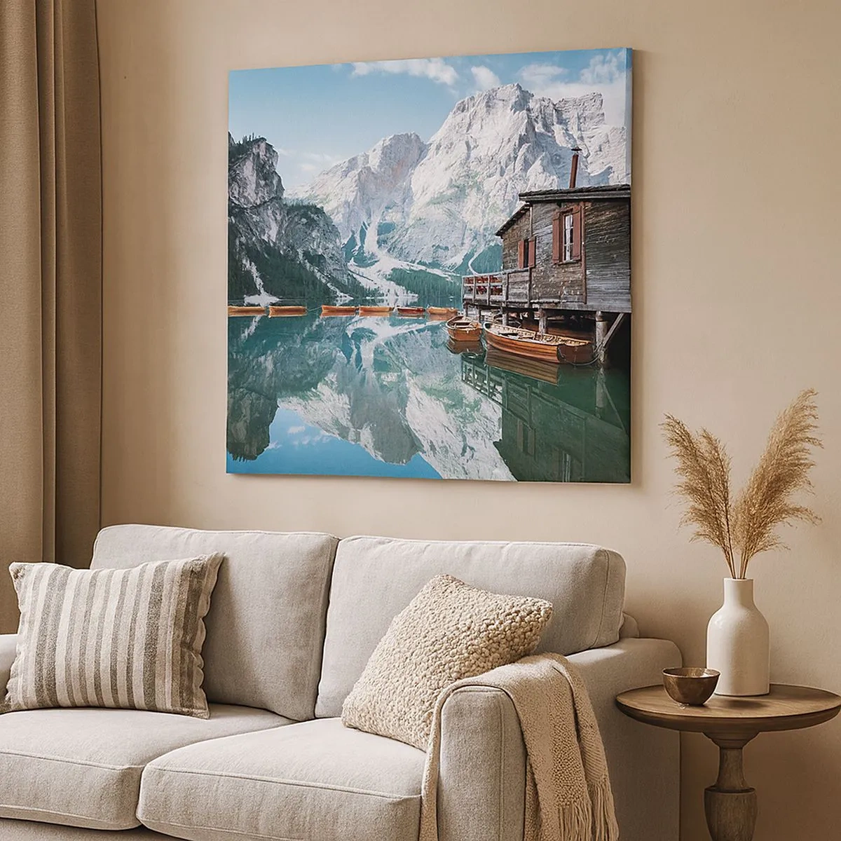 Obraz na płótnie - Krystaliczny, górski poranek - 30x30 cm