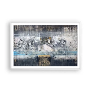 Plakat w białej ramie - Jak po lodzie, jak po grudzie - 91x61 cm