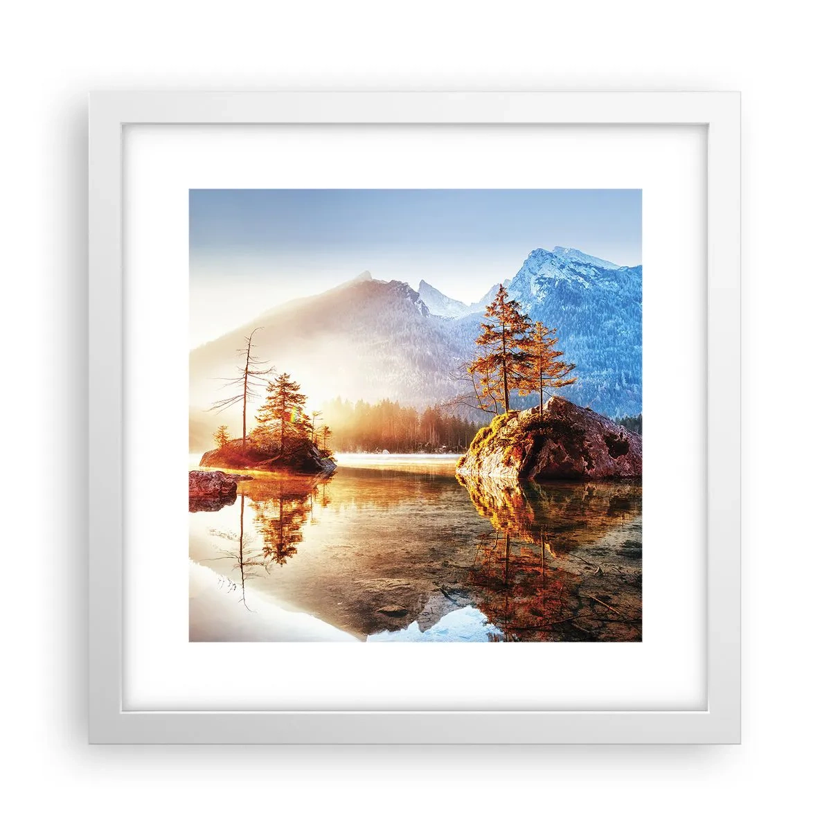 Plakat w białej ramie - Natura w nowym świetle - 30x30 cm