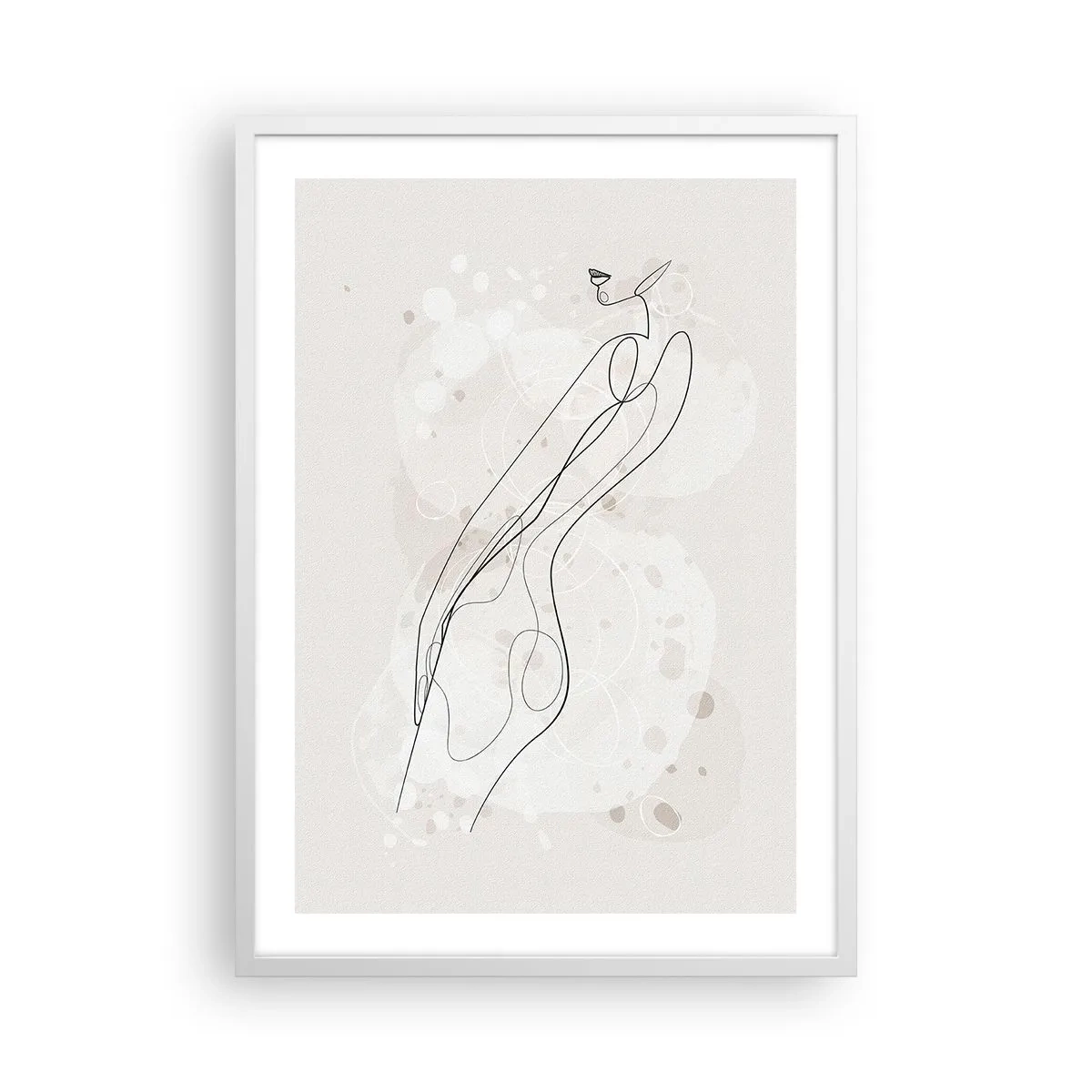 Plakat w białej ramie - Pobłądzić spojrzeniem - 50x70 cm