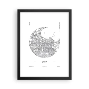 Plakat w czarnej ramie - Anatomia Dohy - 30x40 cm