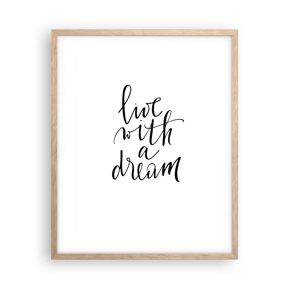 Plakat w ramie jasny dąb - Of course - 40x50 cm