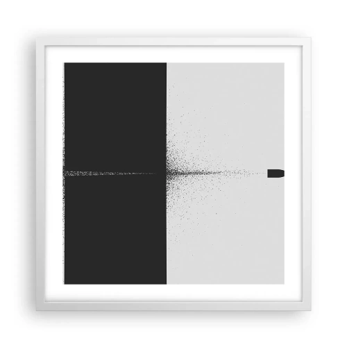Plakat w białej ramie - Prosto do celu - 50x50 cm