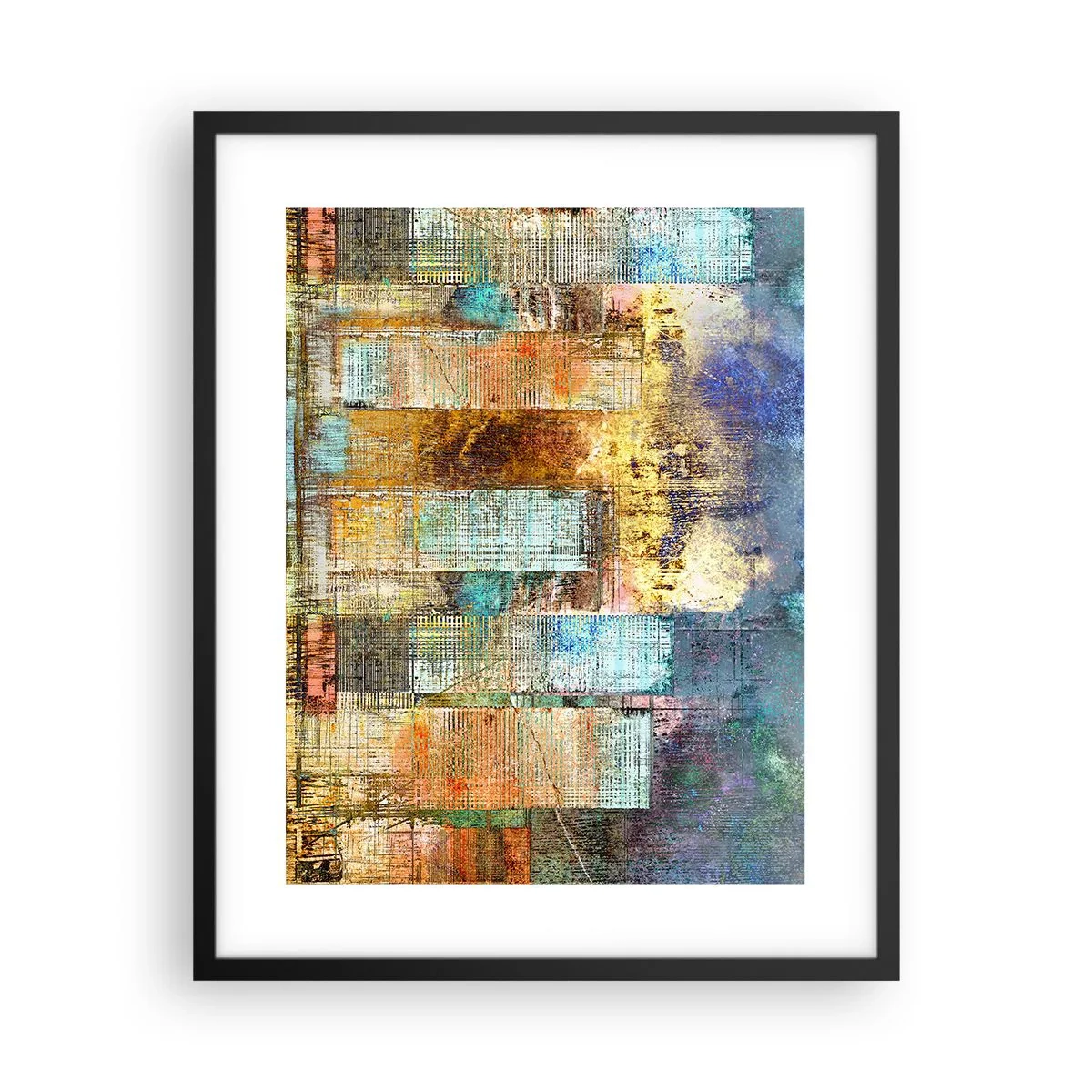 Plakat w czarnej ramie - Słoneczna metropolia - 40x50 cm
