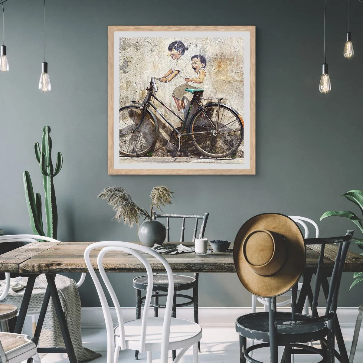 Plakat w ramie jasny dąb - Prawda czy fałsz? - 40x40 cm