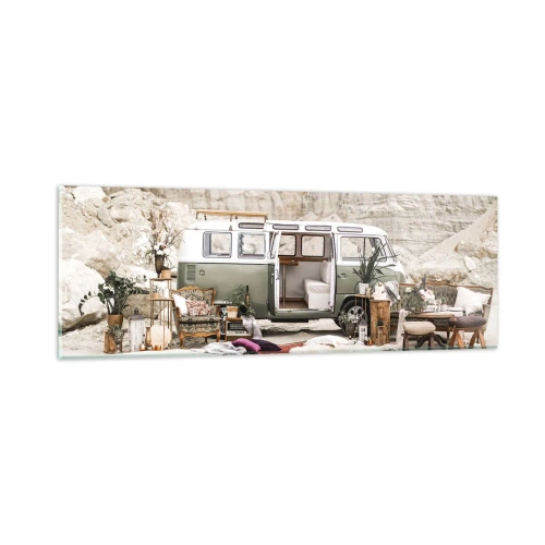 Obraz na szkle - Podróż czas zacząć - 90x30 cm