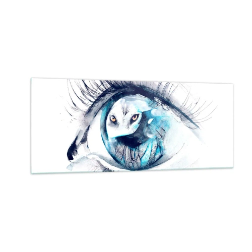 Obraz na szkle - Oko w oko z dzikością - 100x40 cm