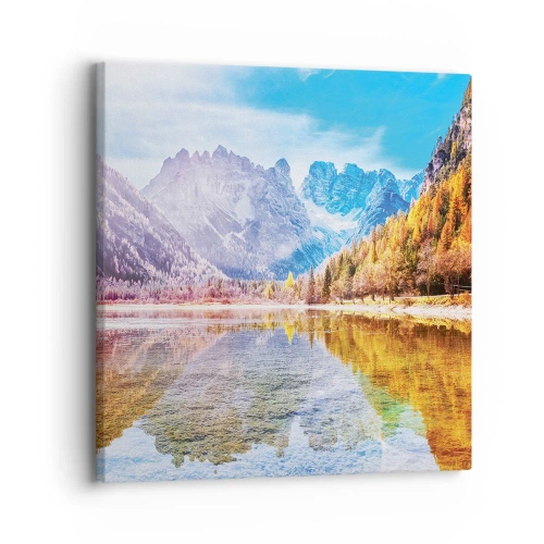 Obraz na płótnie - A w górach już jesień - 30x30 cm