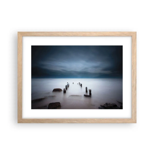 Plakat w ramie jasny dąb - Zamyślone jezioro - 40x30 cm