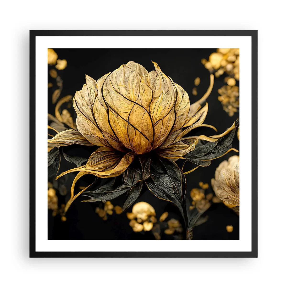 Plakat w czarnej ramie - Subtelna kruchość - 60x60 cm