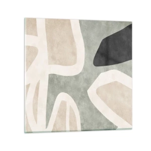 Obraz na szkle - Kompozycja z motywem czerni - 60x60 cm