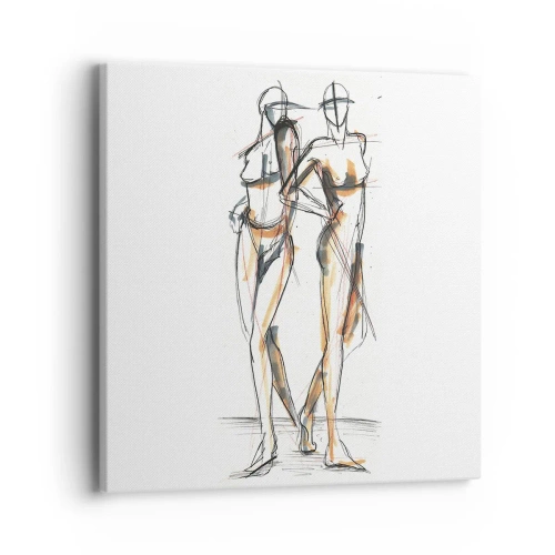 Obraz na płótnie - Studium wdzięku - 40x40 cm