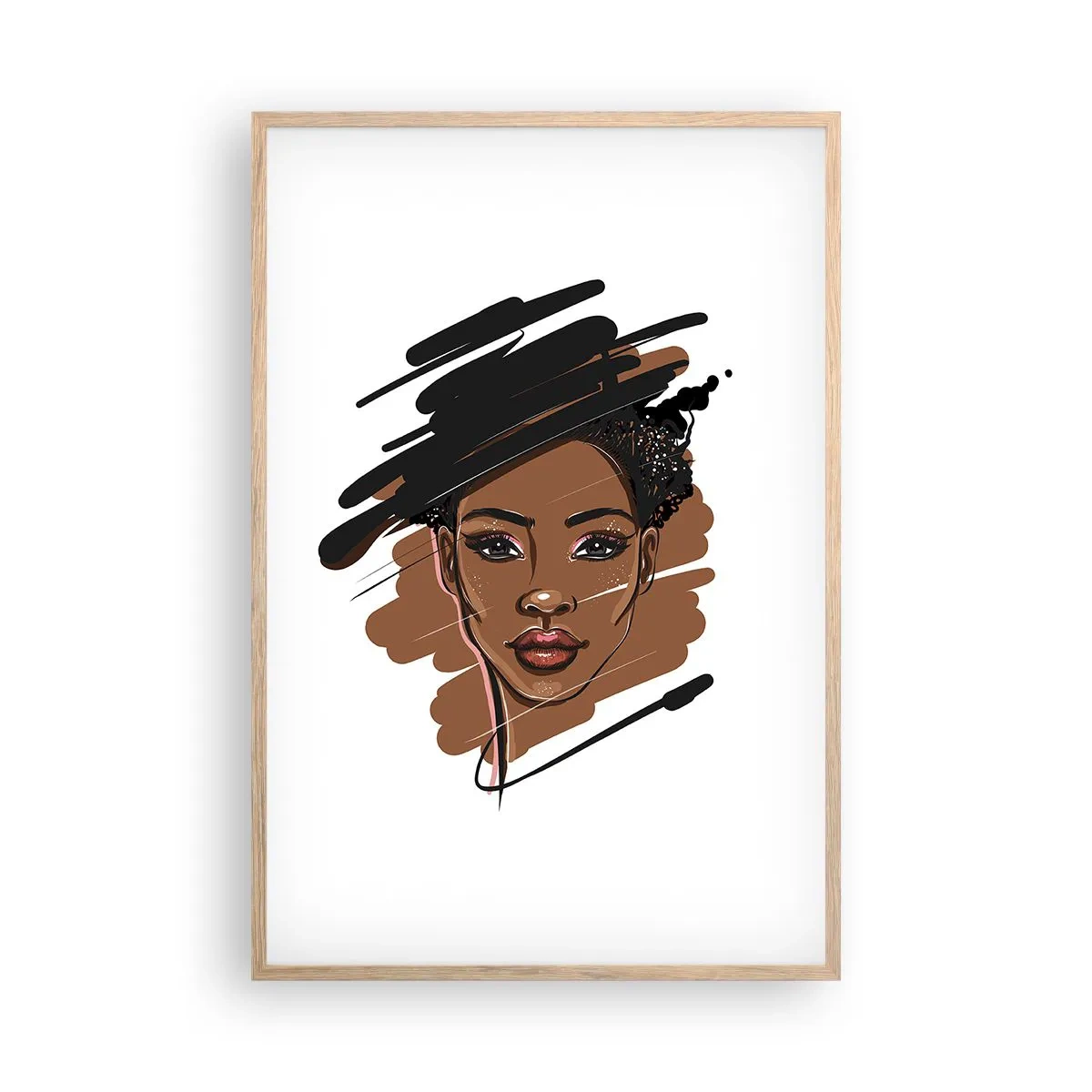 Plakat w ramie jasny dąb - Słodka jak czekolada - 61x91 cm