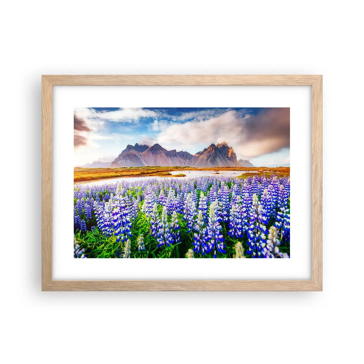 Plakat w ramie jasny dąb - Siła i surowość obok łagodności - 40x30 cm