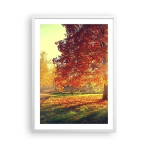 Plakat w białej ramie - Rude jest piękne - 50x70 cm