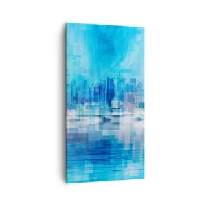 Obraz na płótnie - Zatopione w błękicie - 55x100 cm