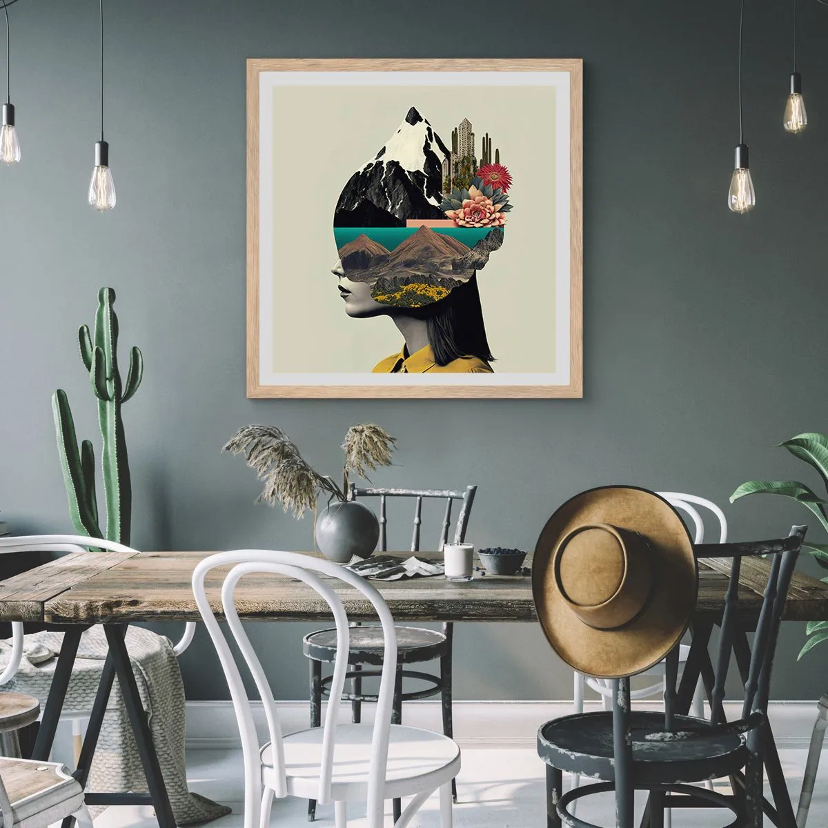 Plakat w ramie jasny dąb - Kobieta – zawsze tajemnica - 60x60 cm