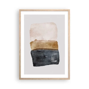 Plakat w ramie jasny dąb - Kompozycja barw ziemi - 50x70 cm